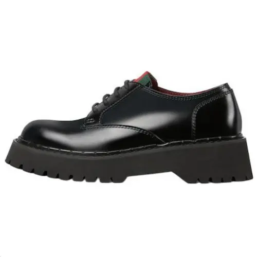 Gucci Wmns Web Lace Up 'Black' Women's
