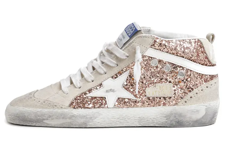 Golden Goose Mid Star Glitter Sneakers