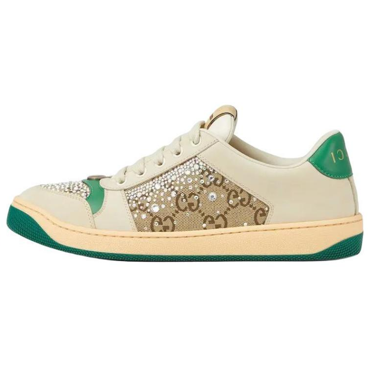 Женские кеды Gucci Screener (бежевые)