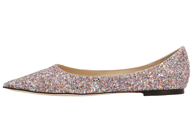 Jimmy Choo LOVE Flat Women's Casual Shoes Women's Pink