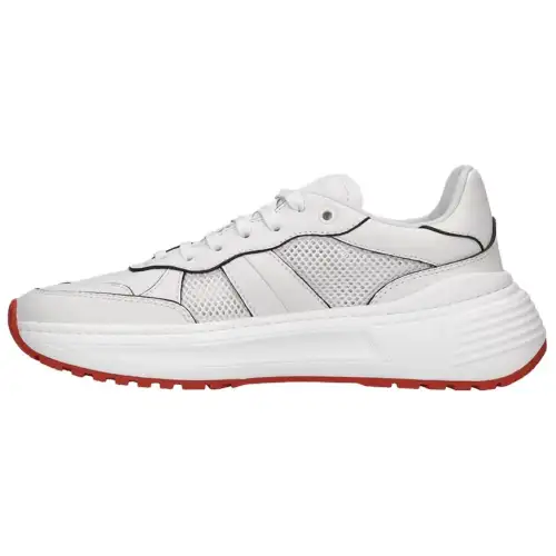 Bottega Veneta Speedster Textile, Leather Lace Up Low top Casual Shoes Men's White