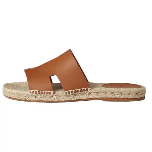 HERMES Antigua Slide Slippers Men's Brown