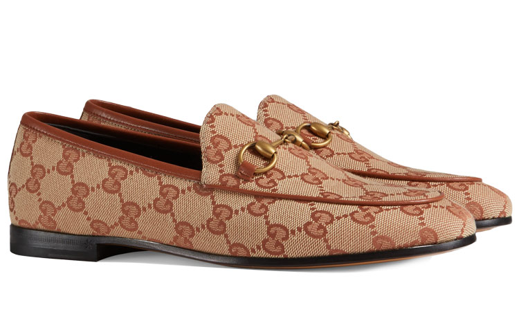 Женские туфли Gucci Jordaan (темно-красный) — фото 2
