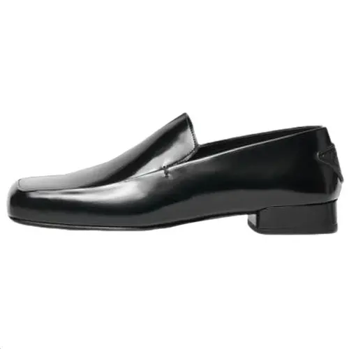 PRADA Leather Men's Casual Shoes Men's Black