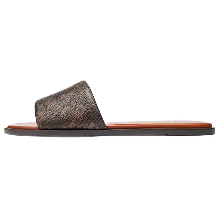 COACH Slide Slippers Women's Brown