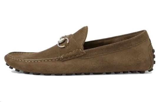 GUCCI Horsebit Suede Driving Shoes