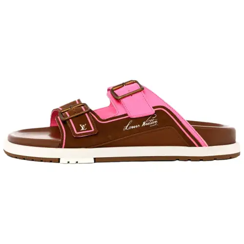 LOUIS VUITTON Trainer Slip Resistant Slide Slippers Men's Pink