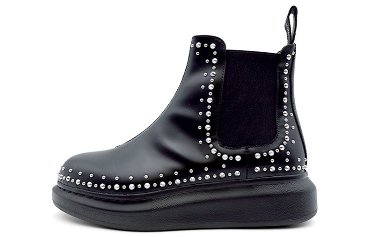 Женские ботинки Alexander McQueen Chelsea (черные)