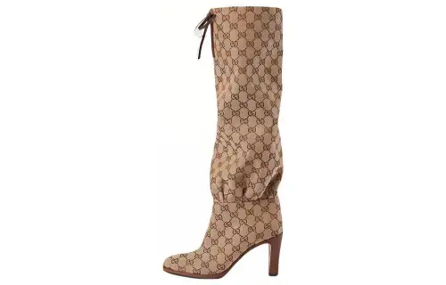 GUCCI GG Canvas Mid-heel Boot