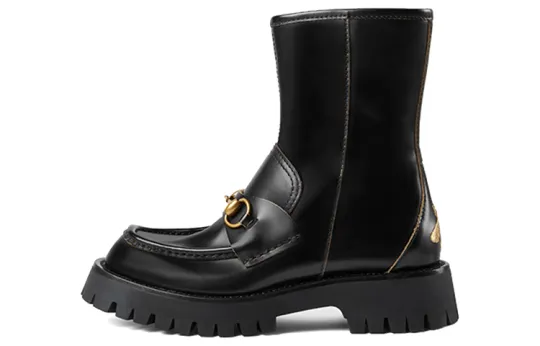 GUCCI Horsebit-embellished Ankle Boots