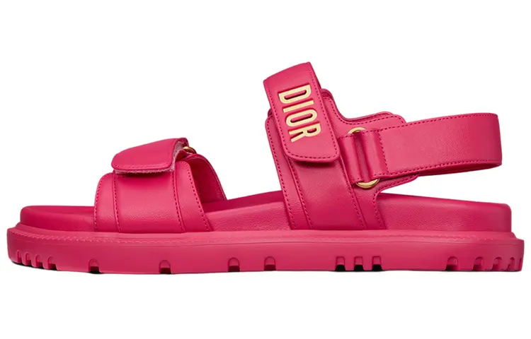 DIOR DiorActDiorAct One Strap Sandals Women's Dark Red