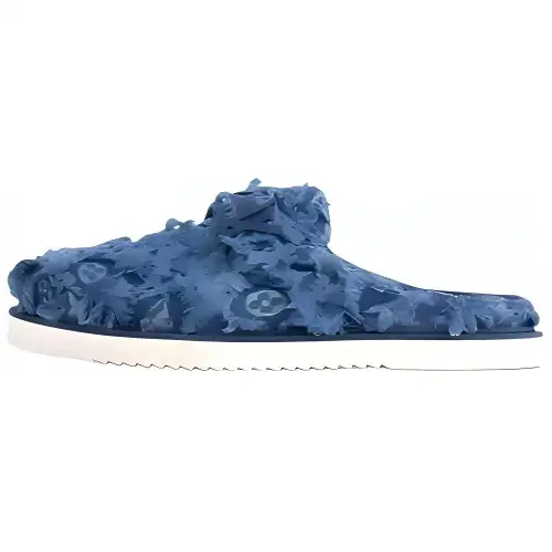 LOUIS VUITTON Easy Closed Toe Slippers Men's Blue