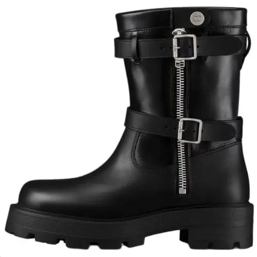 DIOR D Major Calfskin Ankle Boots 4.5cm Women's Black