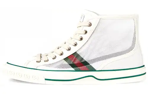 GUCCI Tennis 1977 High top High top Stylish Skateboarding Shoes Men's White