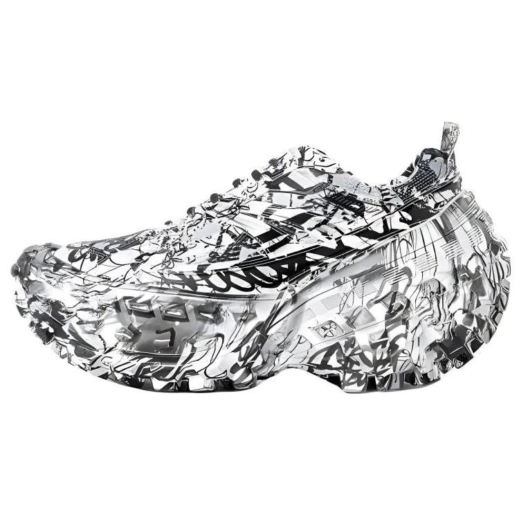 Balenciaga Bouncer Graffiti Printed Sneakers