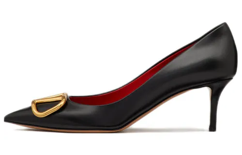 Valentino Logo Plaque Pointed Toe Pumps