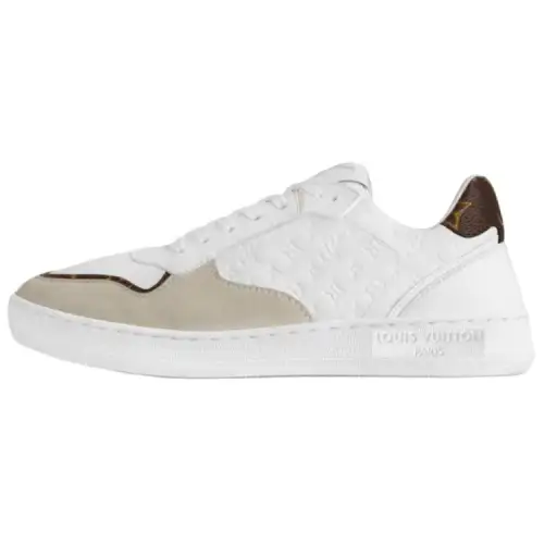 LOUIS VUITTON Stadium Leather Low top Skateboard Shoes Women's White