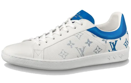 LOUIS VUITTON Luxembourg Stylish Skateboarding Shoes Unisex White Blue Gradient