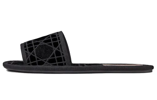 DIOR Chez Moi Slide Slippers Women's Black