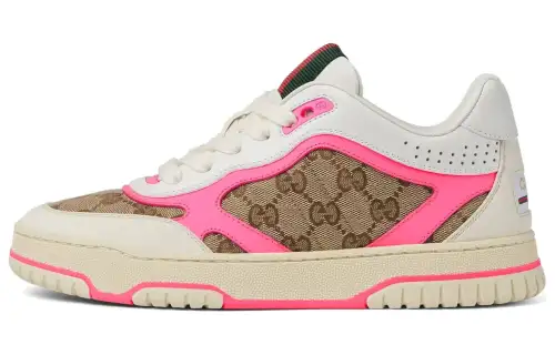 Gucci Wmns Re-Web Sneaker 'GG Canvas - Beige Fuchsia' Women's