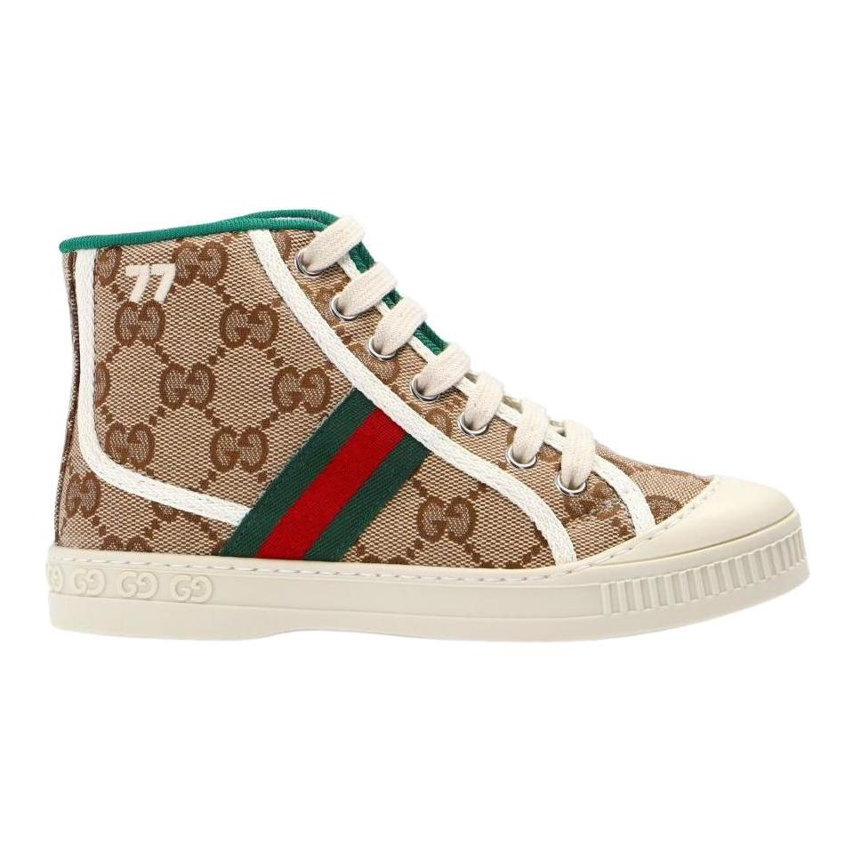 Детские кеды Gucci Tennis 1977 (бежевые) — фото 2