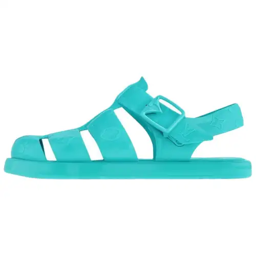 LOUIS VUITTON Venice Roman Sandals Men's Blue Green