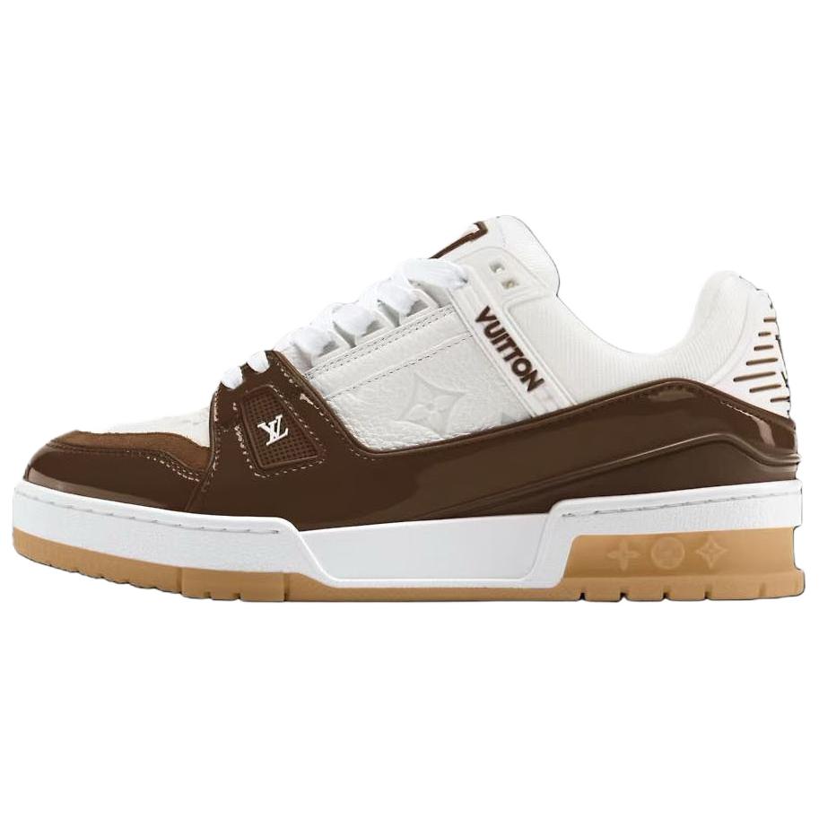 Мужские кеды Louis Vuitton Trainer (бело-коричневые)
