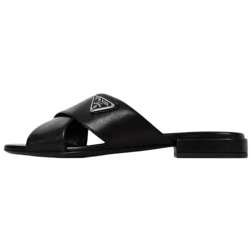PRADA Rubber Slide Slippers Women's Black
