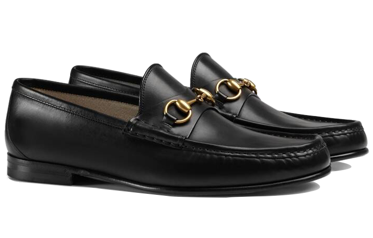 Мужские лоферы Gucci Horsebit 1953 (черные) — фото 3