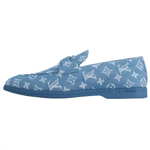LOUIS VUITTON Estate Loafers Men's Blue