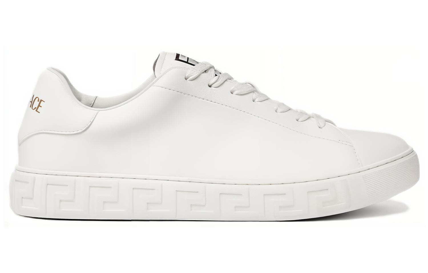 VERSACE Greca Low top Skateboard Shoes Men's White