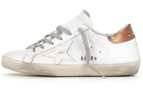 Golden Goose Super Star Leather Stylish Skateboarding Shoes Women's White