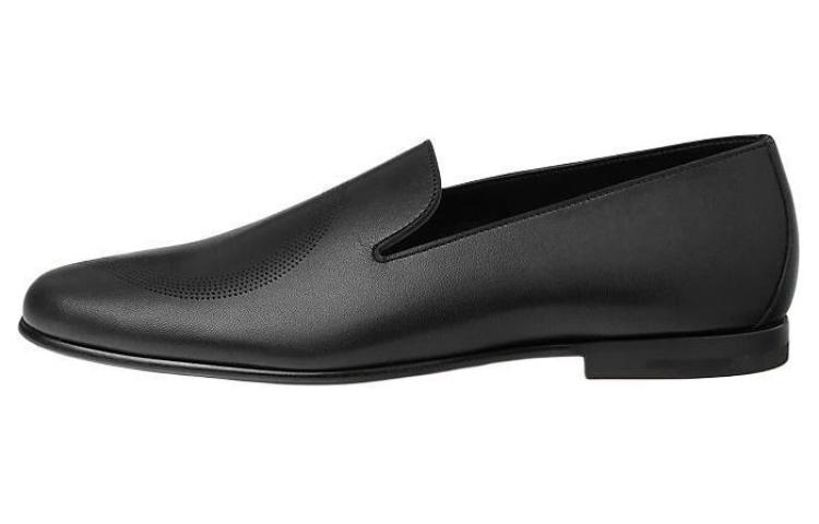 HERMES Imagine Leather Casual Shoes Men's Black
