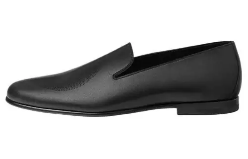HERMES Imagine Leather Casual Shoes Men's Black