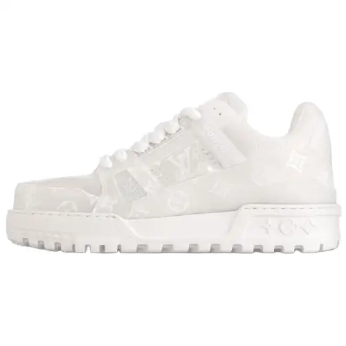 LOUIS VUITTON Trainer Maxi Low top Skateboard Shoes Men's White