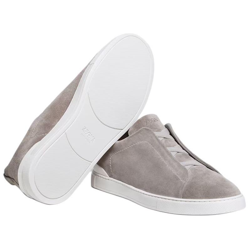 Zegna Triple Stitch Suede Sneakers