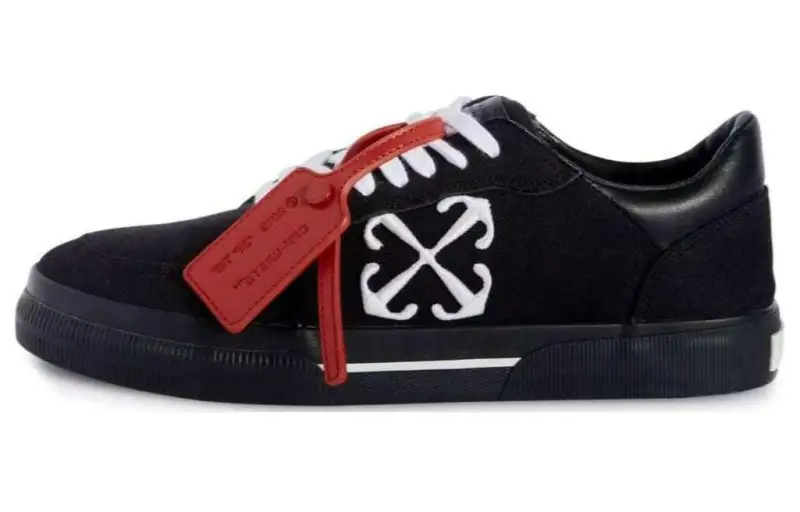 OFF WHITE Vulcanized Contrasting tag Canvas Sneakers