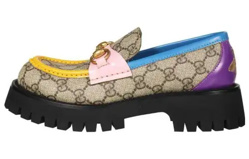 Gucci Wmns Horsebit Loafer 'GG Monogram - Beige Multi-Color' Women's