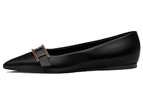 HERMES Douce Casual Shoes Women's Black