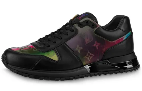 LOUIS VUITTON Run Away Sneakers 'Black With Colorful Monogram'