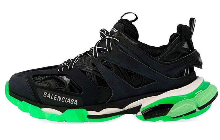 Женские кроссовки Balenciaga Track 3.0 (черно-зеленые)