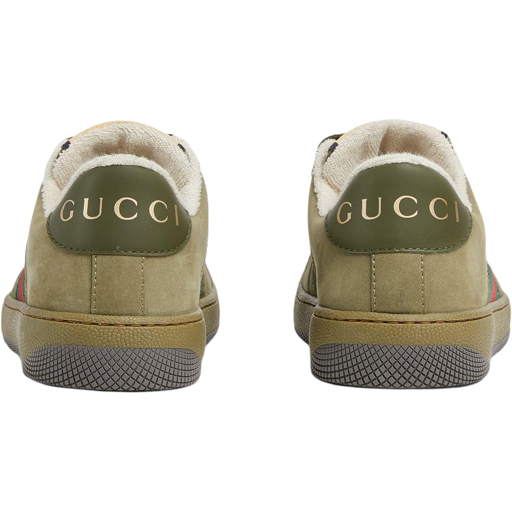Детские кеды Gucci Screener (зеленые) — фото 5