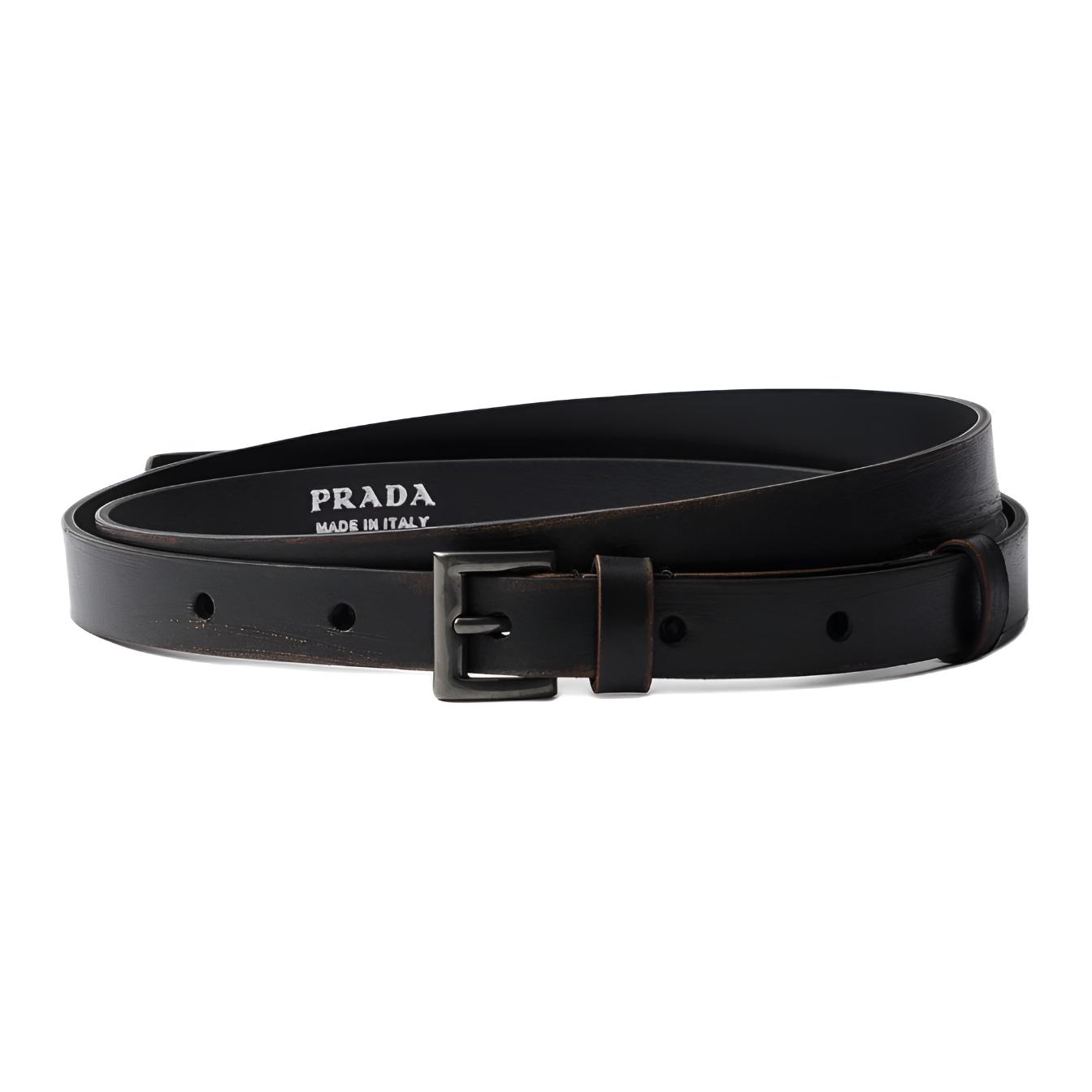 Мужской ремень Prada (черно-коричневый)