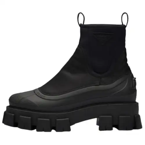 PRADA Short Chelsea Boots 6cm Men's Black