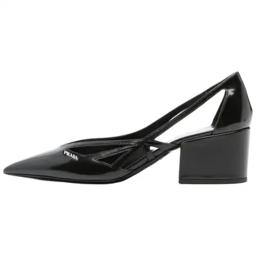PRADA Chunky Heel High Heels 5.5cm Women's Black