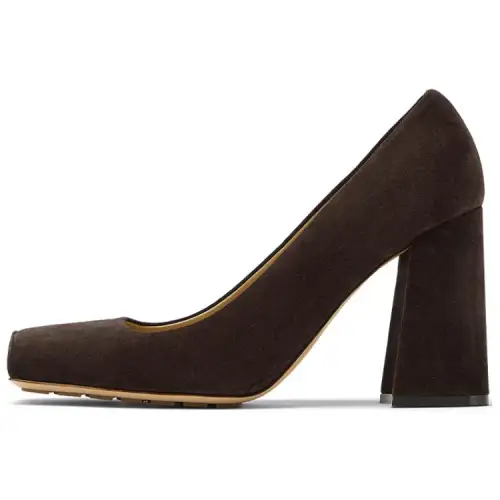 Bottega Veneta Tower Chunky Heel High Heels 10cm Women's Brown