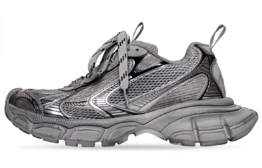 Balenciaga 3XL Mesh Low top Chunky Sneakers Men's Silver Gray