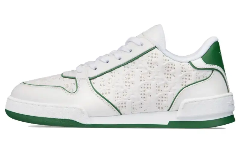 DIOR One White Sneakers Leather Low top Stylish Skateboarding Shoes Women's White Green