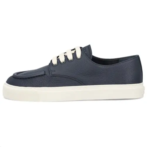 PRADA Leather Low top Skateboard Shoes Men's Blue