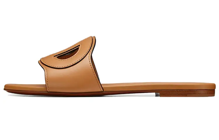 DIOR D Club Slide Slippers Women's Camel